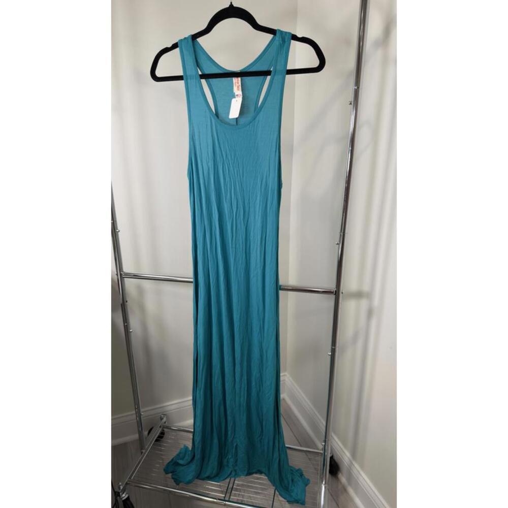 Stylish XL Aqua Maxi Dress by American Twist